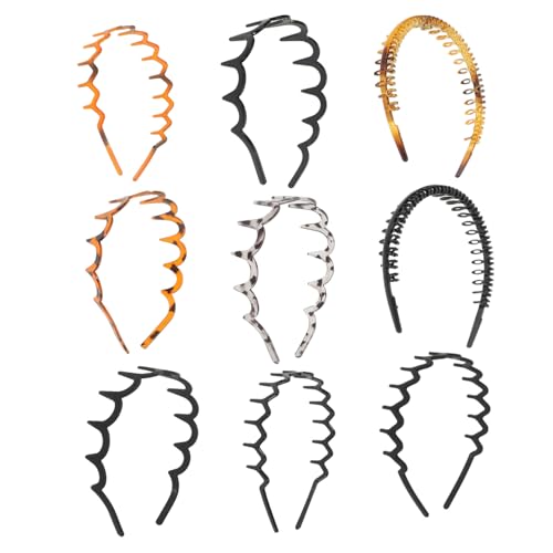 Homoyoyo 9 Stück Teiliges Kunststoff Haarband mit Wellenzähnen Rutschfestes Stirnband für Gesichtsreinigung und Hautpflege Bequemes Haarschmuck-accessoire für Damen und Herren Vielseitig von Homoyoyo