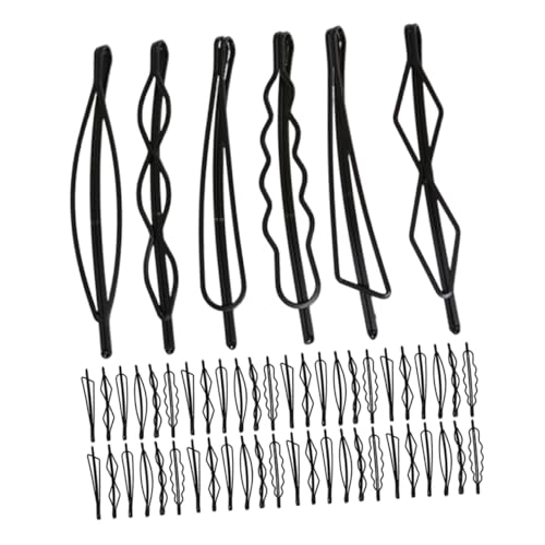 Homoyoyo 90stücke Schwarze Haarspangen Aus Metall Für Damen Dekorative Haarnadeln Geometrische Metall-haarnadel Für Seitliche Frisuren Minimalistischer Haarstyling-schmuck von Homoyoyo