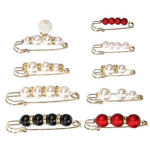 Homoyoyo 9stücke Teiliges Perl Cardigan Clips Für Damen Elegante Pullover Broschen Kleidungshalter Für Schals Und Kragen Vielseitige Modeaccessoires Zur Fixierung Von Outfits von Homoyoyo