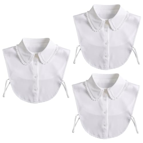 Homoyoyo Abnehmbare Baumwollkragen Für Damen - Eleganter Gefälschter Hemdkragen in Chiffon- Büro Outfits Und Besondere Anlässe Vielseitig Und von Homoyoyo
