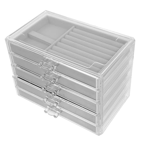 Homoyoyo Acryl Rock Display Case Schichten mit Fächern und Halbfächern Sammler Organizer mit Samtgefütterten Einsätzen Klare Aufbewahrungsbox für Edelsteinsammlung Homoyoyo Acryl Rock Display Case Schichten mit Fächern und Halbfächern Sammler Organizer mit Samtgefütterten Einsätzen Klare Aufbewahrungsbox für Edelsteinsammlung von Homoyoyo