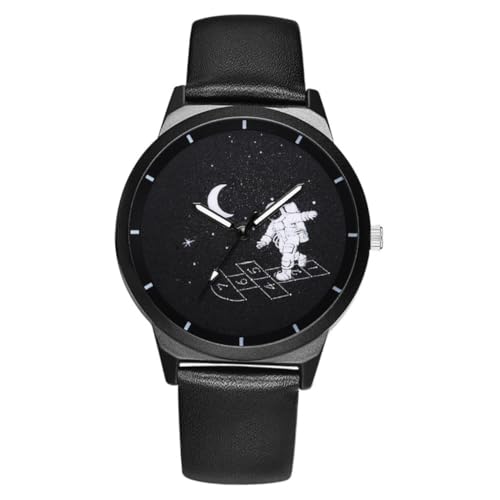 Homoyoyo Astronauten Uhr für Damen und Herren Lederarmband und Klassisch Geschenkidee für von Homoyoyo