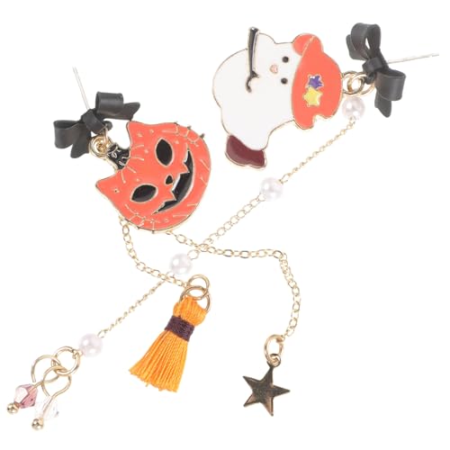 Homoyoyo Asymmetrische Halloween Ohrstecker Damen Schmuck Robustem Einzigartige Dangle Ohrringe für Teenager Mädchen Festival Accessoires Komfortabel und Hautfreundlich von Homoyoyo