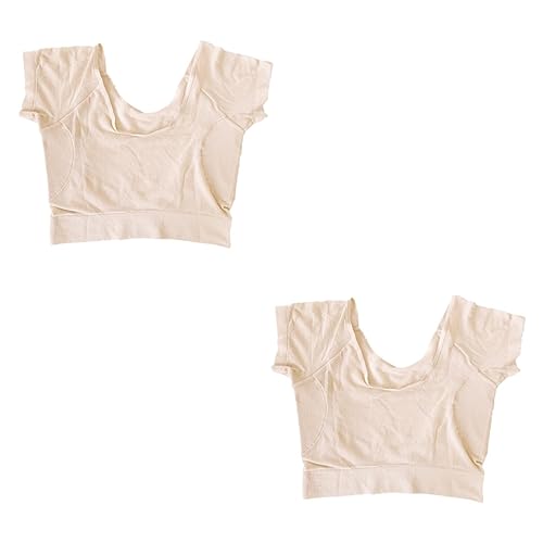 Homoyoyo 2stücke Waschbare Unterarm Schweißpolster Weste Für Damen Atmungsaktive Dünne Unterwäsche Mit Integriertem Schweißpad Für Joggen Und Outdoor-aktivitäten von Homoyoyo