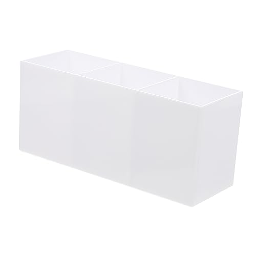 Homoyoyo Aufbewahrungseimer Für Make-up-pinsel Schminkaufbewahrungen Box Mit Drei Fächern Desktop Organizer Als Stifthalter Für Schreibtisch Aufbewahrungsbox Für Zuhause Und Schlafzimmerbed von Homoyoyo