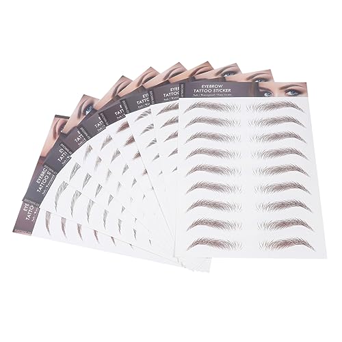Homoyoyo Augenbrauen Aufkleber 6D-Haar Ähnliche Temporäre Tattoos Wasserfest für Sparse Augenbrauen für Makeup 9 Blätter von Homoyoyo