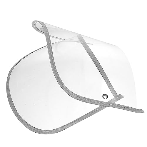 Homoyoyo Austauschbare Hutkrempe für Regenponcho Durchsichtige Krempe Kunststoff Regenschutz für Gesicht Regenmantel Zubehör für Fahrradfahren und Outdoor Aktivitäten von Homoyoyo