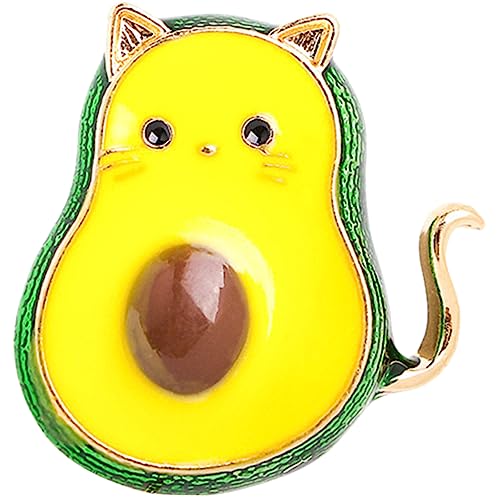 Homoyoyo Katzenbrosche Süße Obstbrosche Anstecknadel für Damen Dekorative Schalbrosche für Kleidung Mütze und Tasche von Homoyoyo