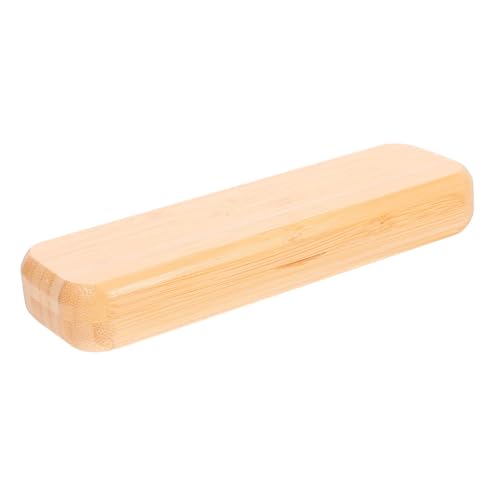 Homoyoyo Bambus Stiftebox Teilig Retro Design Natürliche Holzfarbe Einfarbig Robust Kompakt Stilvoll für Schule Büro Verpackung von Homoyoyo
