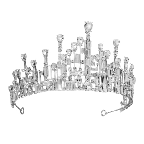 Homoyoyo Barock Krone Haarschmuck Braut Diadem mit Strass Hochzeit Party Geburtstagsdeko Eleganter Kopfschmuck für Frauen Mädchen Brautjungfern von Homoyoyo