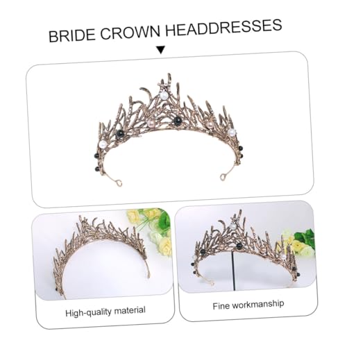 Homoyoyo Barock Retro Krone Haarschmuck Damen Strass Krone Leicht Langlebig für Hochzeit Geburtstag Party Braut und Mädchen von Homoyoyo