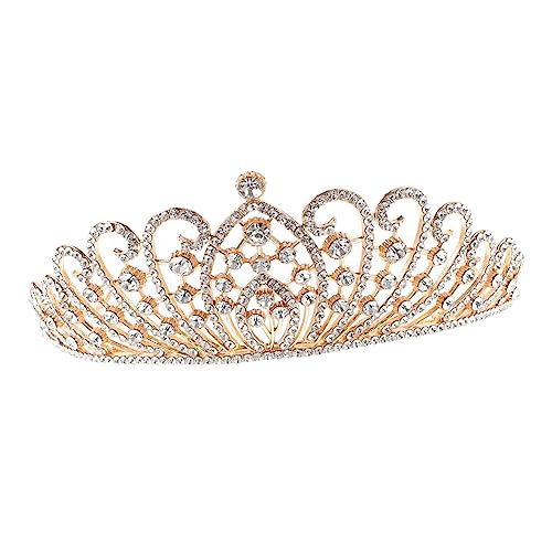 Homoyoyo Barock Wasserdiamant Diadem Hochzeit Braut Damen Kopfschmuck Party Festzug Zubehör für Brautkleid von Homoyoyo