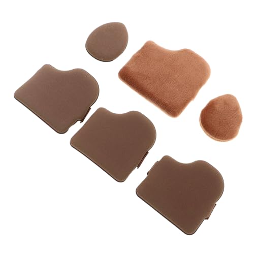 Homoyoyo Beflockter Puffschwamm Make Up Kissen Puff Foundation Puderquaste Puderquaste Für Damen Foundation Kissen Für Gesichtspuder Puder Make Up Braun von Homoyoyo
