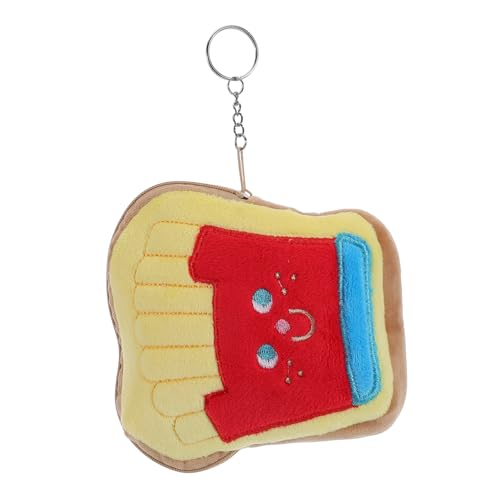 Bezaubernde Pommes-Frites-geldbörse – Geldbörse Für Mädchen Plüschstoff Einzigartige Schlüsselanhänger-Tasche Geldaufbewahrungstasche Zum Einkaufen von Homoyoyo
