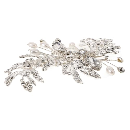 Homoyoyo Blattbrosche Brautbrosche Glänzende Strass-statement-brosche Für Frauen Kleideraccessoire Safe & Clip von Homoyoyo