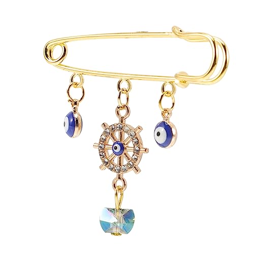 Homoyoyo Blaue Augenbrosche für Damen Herren Vintage Anstecknadel mit Dangle Charms für Hochzeiten Partys Einzigartiges für Ihre Liebsten von Homoyoyo