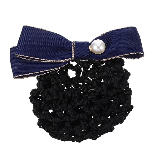 Homoyoyo Blaue Haarklammer mit Grobem Netz Zarter Schleifen Haarclip für Damen Stilvolles Büro Haaraccessoire für Arbeitsuniform und Gepflegtes Erscheinungsbild von Homoyoyo