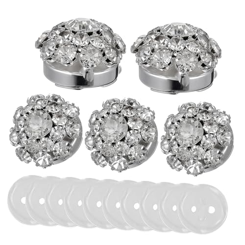 Homoyoyo Bling Button Covers und Wasserstrahl Blumen Manschettenknöpfe Widerstandsfähige Schmuckknöpfe für Smokinghemden und Festliche Anlässe von Homoyoyo