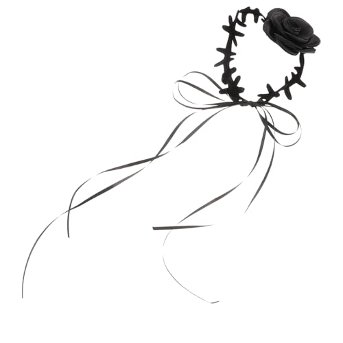 Homoyoyo Blumen Choker Halskette Damen Verstellbar Eleganter Modeschmuck für Freundin Party Halloween Homoyoyo Blumen Choker Halskette Damen Verstellbar Eleganter Modeschmuck für Freundin Party Halloween von Homoyoyo