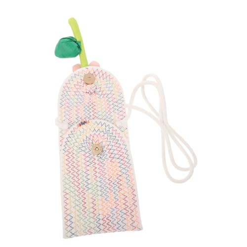 Homoyoyo Cute Woven Crossbody Purse Für Damen Mit Floralen Applikationen Handgefertigte Strandtasche Für Sommerausflüge Kleine Schultertasche Für Freizeit Und Reisen Für Strand von Homoyoyo