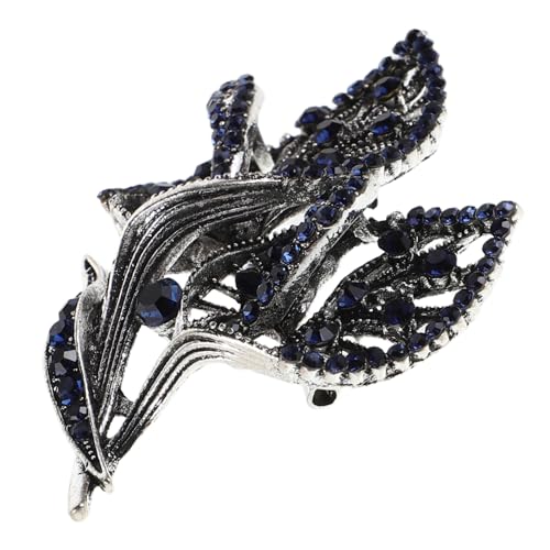 Homoyoyo Blumen-strassbrosche – Retro-anstecknadel Aus Legierung Mit Dekorativen Kristallen, Modisches Kleider-accessoire Für Damen, Formelle Anlässe Und Lässige Outfits von Homoyoyo