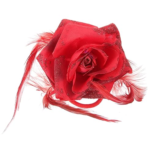 Homoyoyo Blumenhaarspange Als Brosche Und Haargummi Blumenkopfschmuck Für Hochzeiten Und Partys Blumenbrosche Für Damen Blumenhaarteil Mit Feiner Handwerkskunst von Homoyoyo