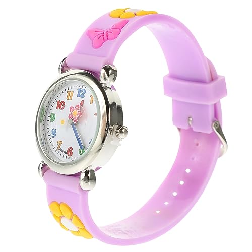 Homoyoyo Blumenmuster Silikon Kinderuhr Verstellbare Armbanduhr Für Mädchen Lustige Cartoon-Uhr Für Zu Weihnachten Geburtstagen Und Neujahr von Homoyoyo