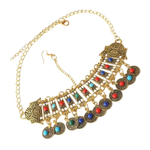 Homoyoyo Bohemian Halskette Damen Vintage Schmuck Zweifach Tragbar als Kette und Haaraccessoire Leichtes Zinklegierungsmaterial Modisch Vielseitig für Partys und Alltag Komfortabel und von Homoyoyo