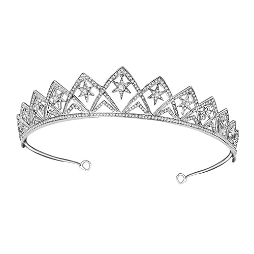 Homoyoyo Braut Haarschmuck mit Funkelnden Strasssteinen Eleganter Haarschmuck für Hochzeit Party Geburtstag Verstellbares Diadem für Damen und Mädchen von Homoyoyo