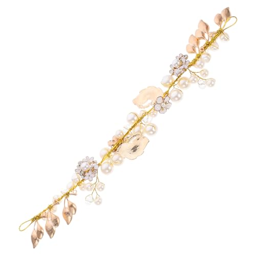 Homoyoyo Braut Headpiece Goldfarben Handgefertigt Leichtes Brautschmuck Haarband Für Hochzeit Brautjungfern Accessoire Komfortabler Sitz Stilvoller Haarschmuck von Homoyoyo