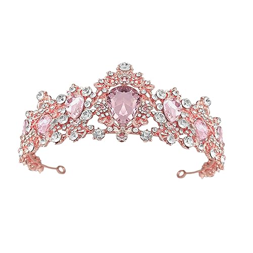 Homoyoyo Braut Kristallkrone Wasserfest Strass Tiara Haarschmuck für Hochzeit Braut Party Festliche Kopfbedeckung Damen Mädchen von Homoyoyo
