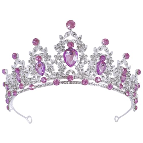 Homoyoyo Braut Tiara Haarschmuck Hochzeit Haarschmuck Damen Festliches Kopfschmuck Silber Barockstil für Hochzeitsfeiern und Besondere Anlässe von Homoyoyo