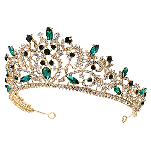 Homoyoyo Braut Tiara Haarschmuck mit Funkelnden Strasssteinen Leichter Hochzeitsschmuck für Damen und Mädchen Komfortabler Prinzessinnen Kopfschmuck Accessoire für Braut und Feier von Homoyoyo