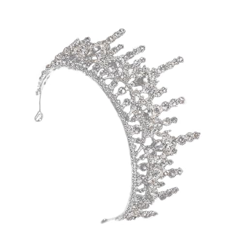 Homoyoyo Braut Tiara Krone mit Funkelnden Strasssteinen Modischer Haarreif für Hochzeit Einzigartiges Design Langlebiges Material und Accessoire für Braut und Festtagsmode von Homoyoyo