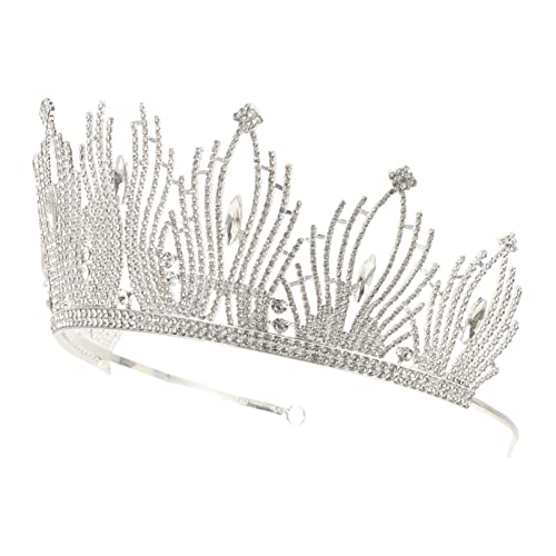 Homoyoyo Braut Tiara mit Funkelnden Strasssteinen Hochwertige Komfortabel und Stabil Vielseitiger Haarschmuck für Hochzeit Geburtstag und Festliche Anlässe von Homoyoyo