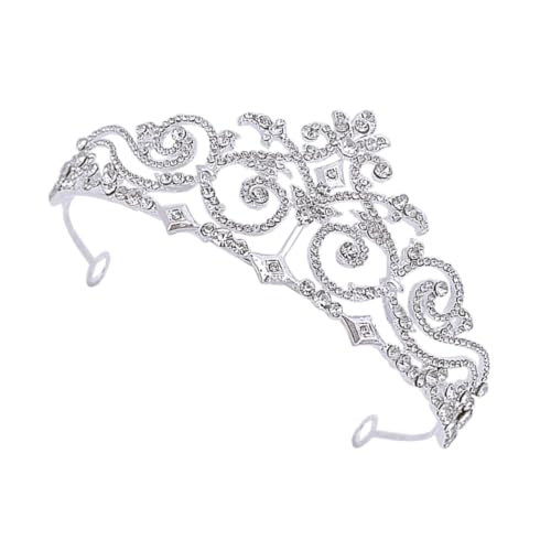 Homoyoyo Braut Tiara mit Funkelnden Strasssteinen Komfortabler Haarreif für Damen Romantische Krone für Hochzeit Party und Fotoshooting Stilvolles Haarschmuck Accessoire für Mädchen von Homoyoyo