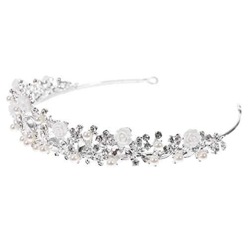 Homoyoyo Braut Tiara mit Kristallkrone Eleganter Haarschmuck für Hochzeit Party Geburtstage Verstellbares Design Strahlendes Accessoire für Frauen und Bräute von Homoyoyo