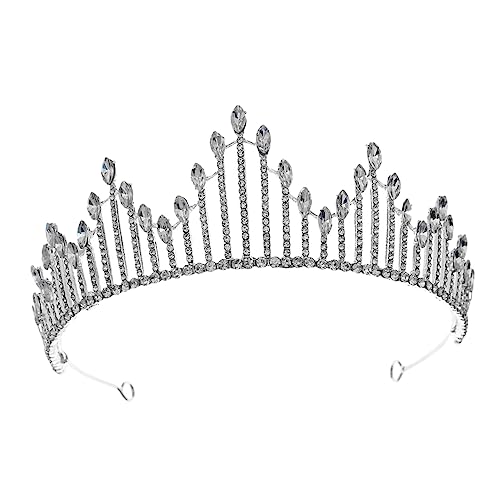 Homoyoyo Braut Tiara mit Strahlenden Kristallrhinestones Leichtes Zinklegierungs Stirnband Haarschmuck für Hochzeit Party Polterabend und Festliche Anlässe von Homoyoyo