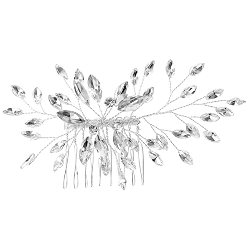 Homoyoyo Brautschmuck Wasserstrahl Haarkamm Silber Hochzeit Haarschmuck Eleganter Funkelnder Kopfschmuck für Braut und Brautjungfern Vielseitiges Haaraccessoire Homoyoyo Brautschmuck Wasserstrahl Haarkamm Silber Hochzeit Haarschmuck Eleganter Funkelnder Kopfschmuck für Braut und Brautjungfern Vielseitiges Haaraccessoire von Homoyoyo