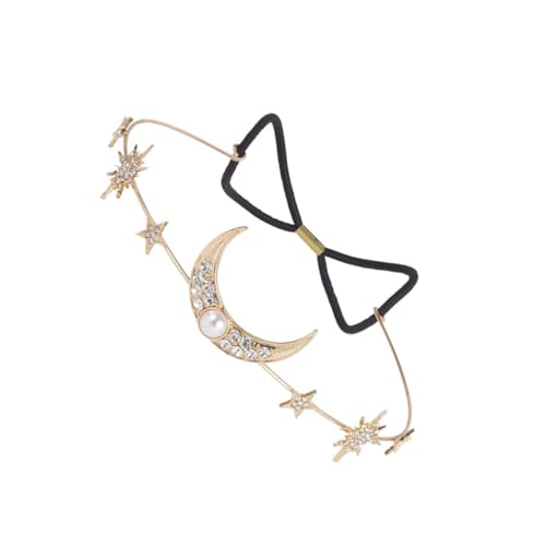 Homoyoyo Bridal Hair Crown mit Stern und Mond Design Funkelnde Strass Tiara Krone für Hochzeit Partys und Verlobung Verarbeitung Langlebiges Material Eleganter Haarschmuck für Damen von Homoyoyo