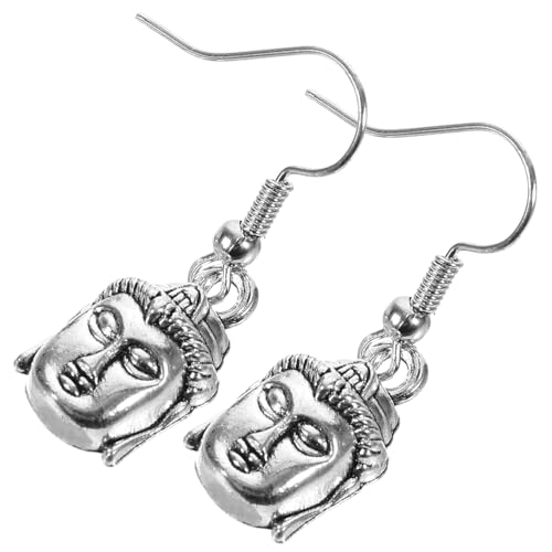 Homoyoyo Buddha Ohrringe Damen Zinklegierung Anhänger Schmuck Drop Design Vielseitig für Hochzeit Party und Alltag von Homoyoyo