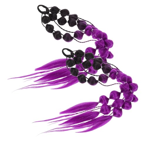 Homoyoyo Bunte Bubble Ponytail Extensions Für Handgefertigte Zopfverlängerungen Mit Gradienten Farben Haaraccessoires Für Mädchen Perfektes Haarschmuck Für Festivals Und Feiern von Homoyoyo