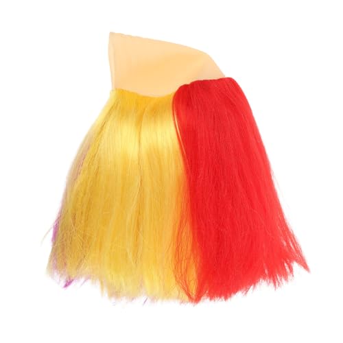 Homoyoyo Bunte Clown Perücke Mehrfarbig Wiederverwendbar Leicht Komfortabel Für Halloween Karneval Bühnenauftritte Kostüm Zubehör Für Frauen Und Männer von Homoyoyo