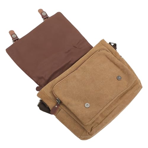 Homoyoyo Canvas Messenger Bag Verstellbar Leicht Große Kapazität Umhängetasche mit Reißverschluss für Alltag Schule Freizeit von Homoyoyo