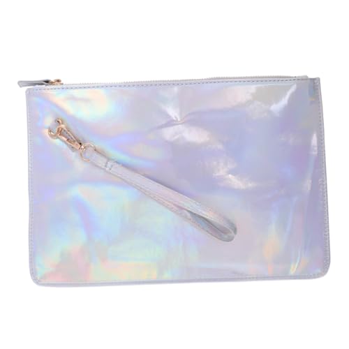 Homoyoyo Chic Spiegel pu Tasche Damen Aufbewahrungstasche Modisch Vielseitig Weiß Envelop Bag für Alltag Shopping von Homoyoyo
