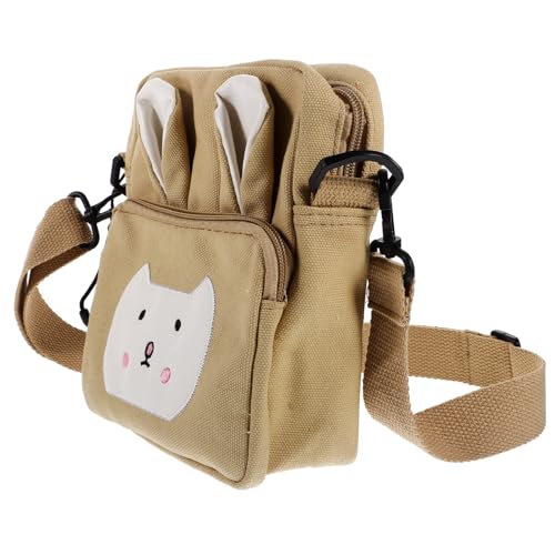 Homoyoyo Children Adorable Rabbit Canvas Shoulder Bag with Zipper Closure Stylish Coin Pouch for for Storing Coins Cards and Accessories von Homoyoyo