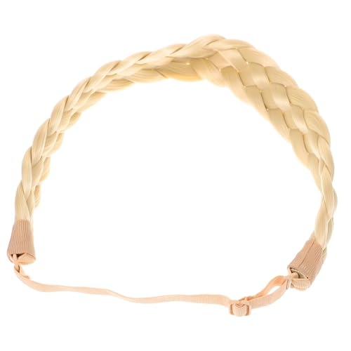 Homoyoyo Chunky Geflochtenes Haarband für Damen Elastisches Stirnband Vintage Braided Headband für Sport und Alltag Bequem und Verstellbar für Haarschmuck und Co von Homoyoyo