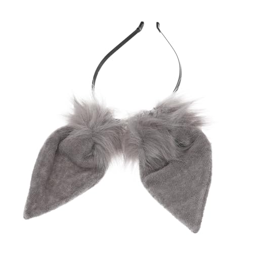 Homoyoyo Cosplay Haarreif mit Flauschigen Grauen Hasenohren Einzigartiges Party Haaraccessoire für Halloween Karneval und Kostümfest Geeignet für Erwachsene und Jugendliche von Homoyoyo