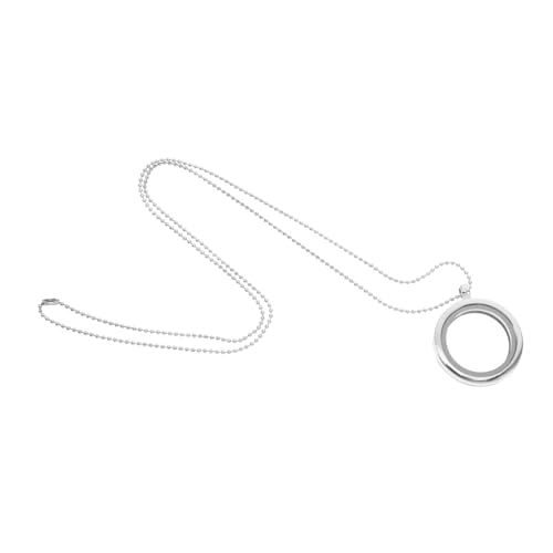 Homoyoyo Kreis Halskette Aus Legierung Memory Medaillon Anhänger Mit Glas Medaillon Öffnungsphase Personalisierbar Geschenkidee Für Männer Und Frauen von Homoyoyo