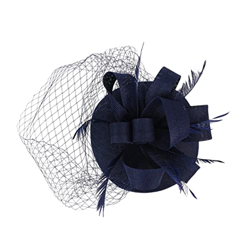 Homoyoyo Damen Fascinator Mit Feder Und Schleier Elegant Für Teeparty Und Cocktail Bequemes Mesh-stirnband Stilvolles Haarschmuck-accessoire Für Feste Und Besondere Anlässe von Homoyoyo
